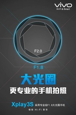 F1.8+Ҿͷ vivo Xplay3Sͷع 