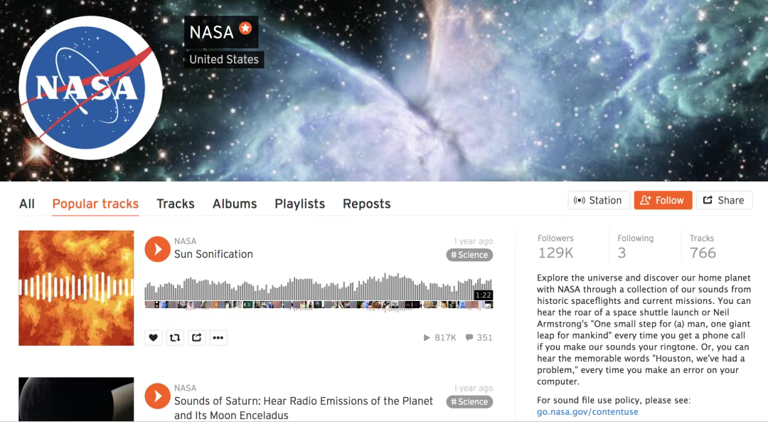  NASA  Soundcloud ҳͼƬԴ 